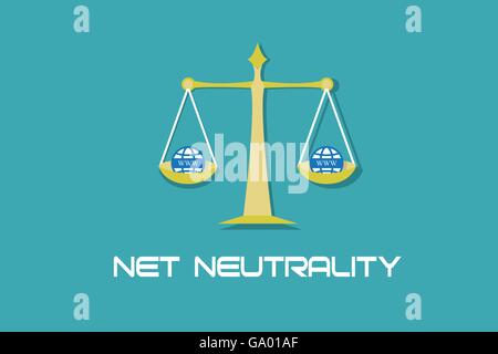 Net Neutrality free internet access illustration vector concept Stock Vector