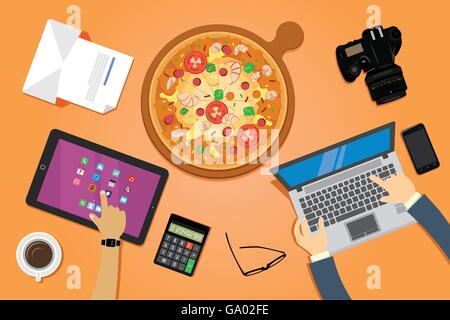 Informal Business Meeting in the Office illustration concept Stock Vector