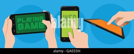 smart phone function and application icon concept vector illustration Stock Vector