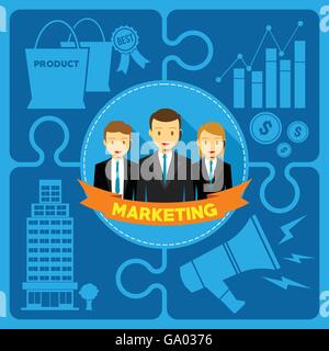 marketing native advertising concept vector illustration design Stock Vector