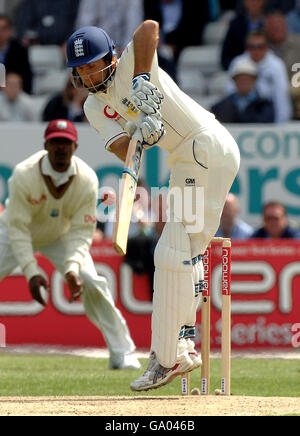 Cricket - npower Second Test - England v West Indies - Day One - Headingley. England captain Michael Vaughan in action during the first day of the Second npower Test match at Headingley Cricket Ground, Leeds. Stock Photo