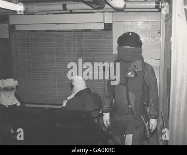 Undated photo of Squadron lieutenant Charlie Cantan in exocet gear. Stock Photo