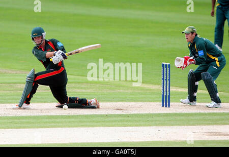 Cricket - Friends Provident Trophy - North Conference - Leicestershire v Nottinghamshire - Oakham School. Leicestereshire's James Allenby in action during the Friends Provident Trophy North Conference match at Oakham School. Stock Photo