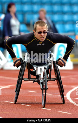 Britain's Brian Alldis in action in the men's 200m class 54 Stock Photo