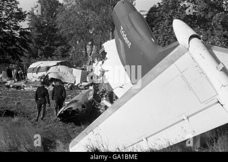 BEA Trident jet crash Stock Photo