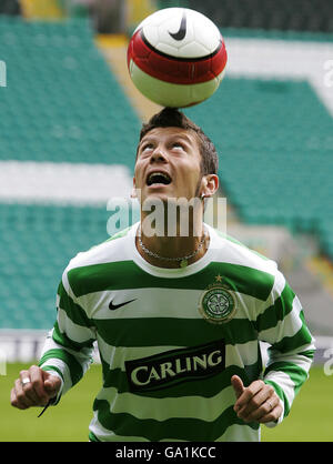 Soccer - Celtic Press Conference - Parkhead. Celtic new signing Massimo