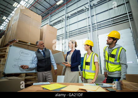Team portrait of workers Stock Photo