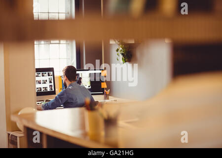Graphic designer using a graphics tablet Stock Photo
