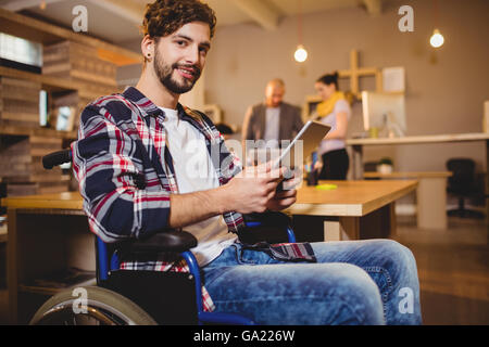 Graphic designer using digital tablet Stock Photo