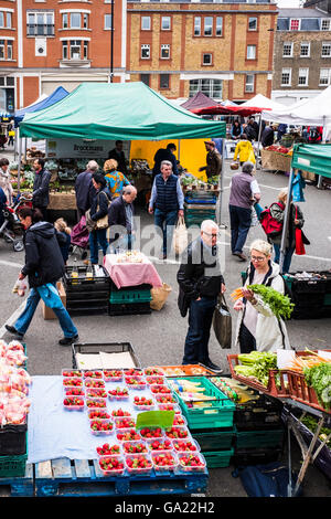 Marylebone Farmers' Market, London, England, U.K. Stock Photo