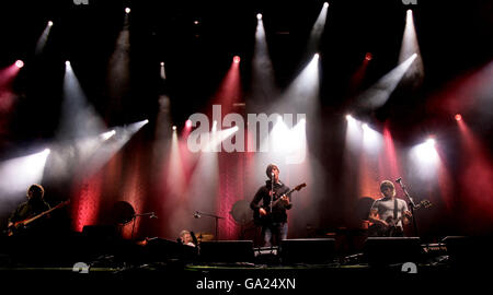 Arctic Monkeys performing at the Glastonbury Festival at Worthy Farm in ...