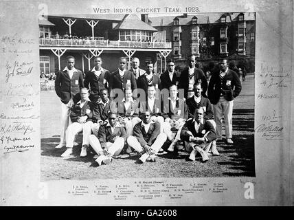 West Indies Team Group. Back row, from L to R: Maurice Foster, Charlie ...