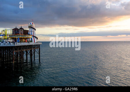 Evening at Brighton Pier, East Sussex, England Stock Photo