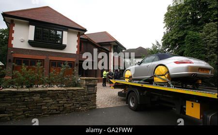 Police outside the home of former Atomic Kitten singer Kerry Katona. Stock Photo