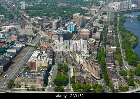 Aerial view of Kenmore Square in Boston Massachusetts Stock Photo - Alamy