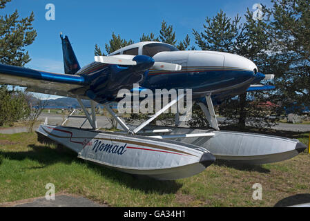 Piper Aztec PA23-250 Nomad float plane Registration C-GFOB Campbell River Canada.  SCO 10,556. Stock Photo