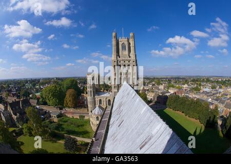 Ely Cathedral exterior, view from outside, Cambridgeshire England GB UK Stock Photo