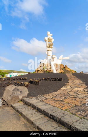 EL CAMPESINO, LANZAROTE ISLAND - JAN 14, 2015: The Monumento al Campesino erected by the artist César Manrique in the year 1986 is a memorial in honour of the hard working peasant farmers of Lanzarote Stock Photo
