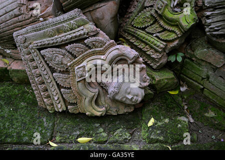 a garden and Buddha terracota of Mr Ban Phor Linag Meuns Terracota Art in the city of chiang mai in the north of Thailand in Sou Stock Photo
