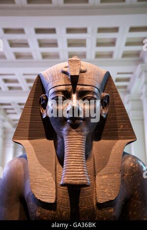 Statue of King Amenhotep III, 1400 BC, British Museum, London, UK Stock Photo