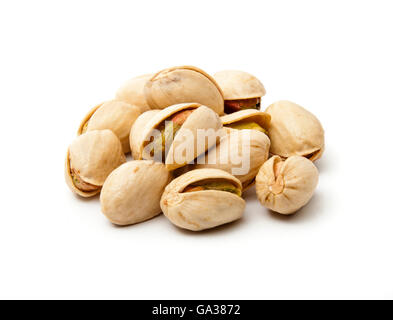 Pistachio Nuts Isolated on White Background Stock Photo