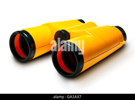 Kids Binoculars Isolated on White Background Stock Photo