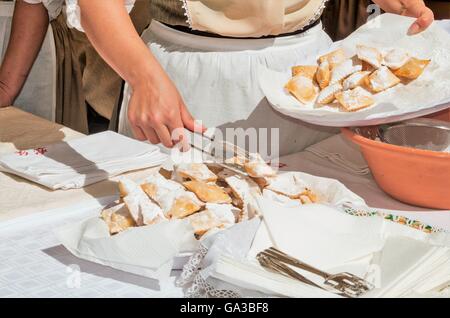 Italian handmade regional sweets ravioli dolci Stock Photo