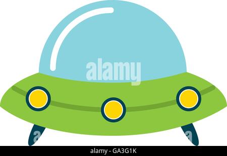 Baby toy spaceship isolated icon design Stock Vector