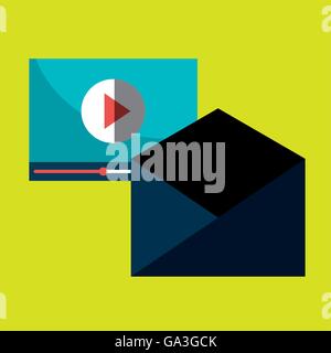player template with envelope isolated icon design Stock Vector Image ...