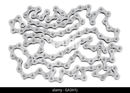bicycle chain isolated on white background Stock Photo