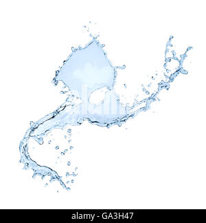 water splash isolated on white background Stock Photo