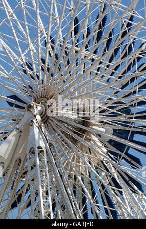Detail of Marseille's ferris wheel in Marseille's old port Stock Photo