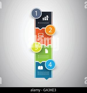 Infographic Design with Icons - Illustration in Freely Editable Vector Format Stock Vector
