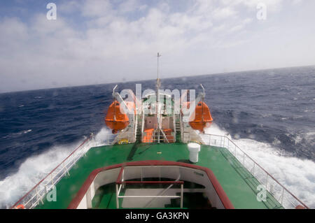 Antactic Dream navigation on rough seas near Cape Horn, Tierra del Fuego, Drake Passage, Antarctic Ocean, Patagonia, Chile Stock Photo