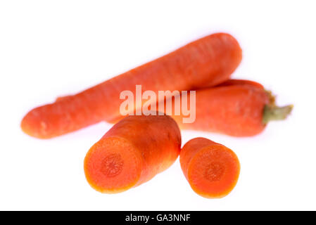 Carrots isolated on white. Stock Photo