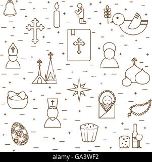 christianity seamless background Stock Vector