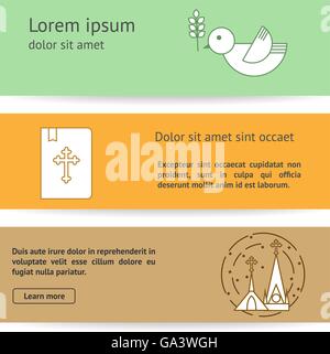 Christianityist banners set Stock Vector