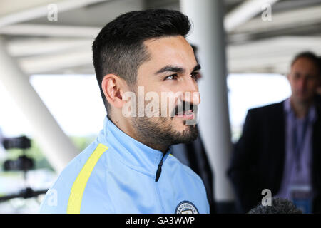 Manchester City's new signing at the Etihad Stadium, Manchester. Stock Photo