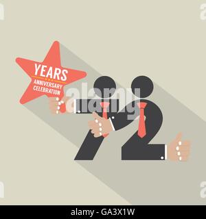 72nd Years Anniversary Typography Design Vector Illustration Stock Vector