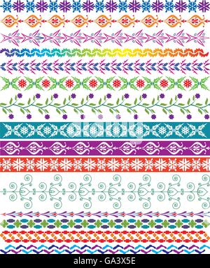 vector colorful decorative borders Stock Vector