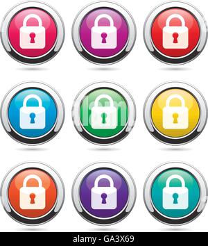 vector set of icons with locks Stock Vector Image & Art - Alamy