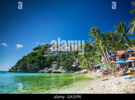 exotic diniwid beach resorts in tropical paradise boracay philippines Stock Photo