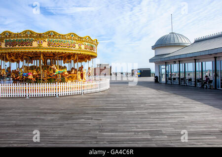 THE NEWLY RESTORED HASTINGS PIER ON 27TH April 2016, East Sussex, England Stock Photo