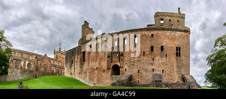 The ruins of Linlithgow Palace are situated in the town of Linlithgow, West Lothian, Scotland Stock Photo