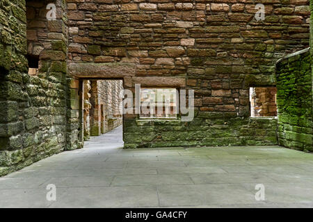 The ruins of Linlithgow Palace are situated in the town of Linlithgow, West Lothian, Scotland Stock Photo