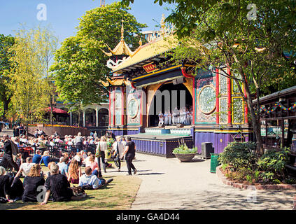 Copenhagen Denmark: gospel performance at Pantomime Peacock Theater of the Tivoli gardens Stock Photo