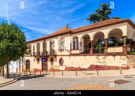 Historic buildings in old town of Silves, Portugal Stock Photo