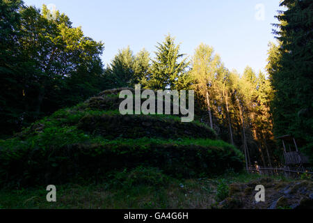 Groß Gerungs Step taper ( Cairn ) in Neustift , part of the so-called ' power arena Groß Gerungs ' at first sunlight Austria Nie Stock Photo