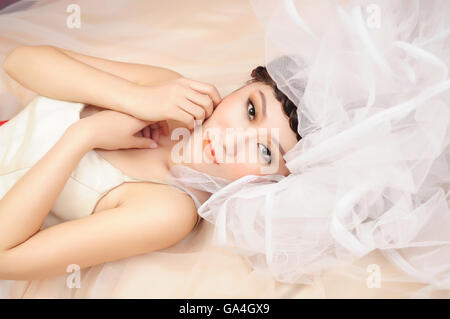Pretty Asia Bride Stock Photo