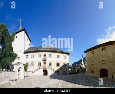 Zernez Wildberg Castle Switzerland Graubünden, Grisons Unterengadin, Lower Engadine Stock Photo